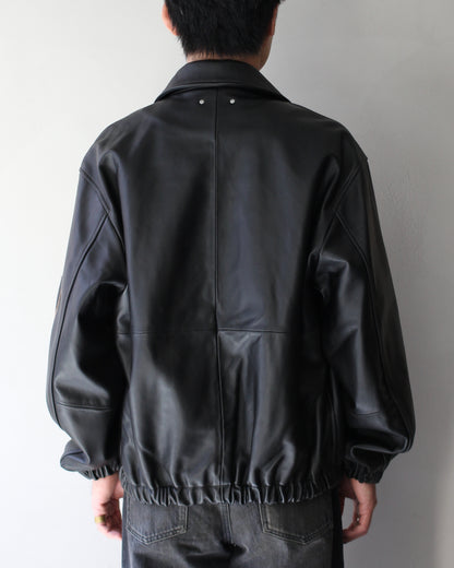 ssstein/SHEEP LEATHER FLIGHT JACKET "DARK BROWN"