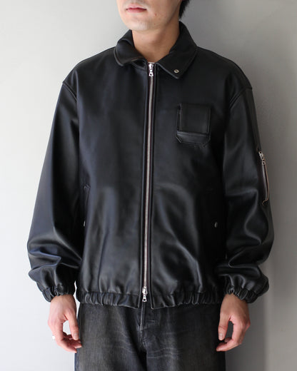 ssstein/SHEEP LEATHER FLIGHT JACKET "DARK BROWN"