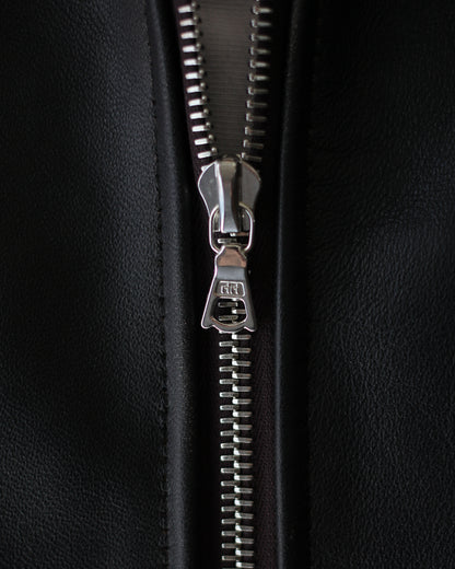 ssstein/SHEEP LEATHER FLIGHT JACKET "DARK BROWN"