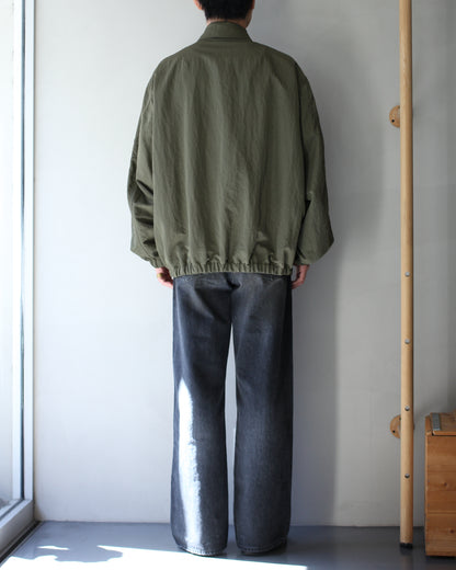 ssstein/BIO WASHED NYLON OVERSIZED FIGHT JACKET "MILITARY KHAKI"