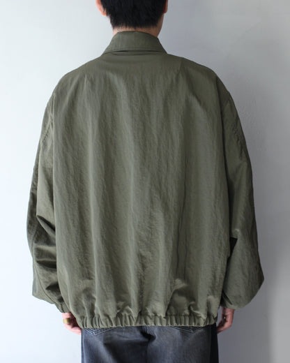 ssstein/BIO WASHED NYLON OVERSIZED FIGHT JACKET "MILITARY KHAKI"