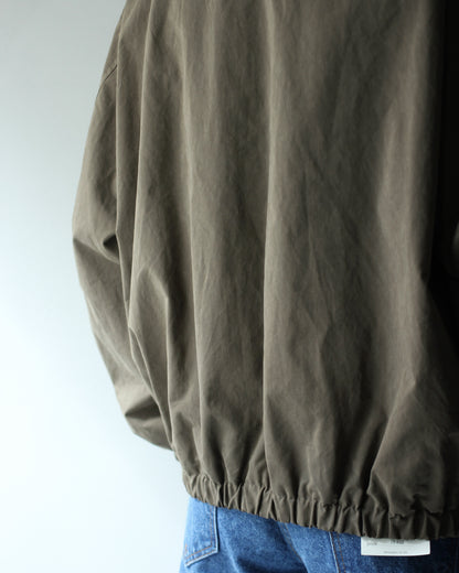 ssstein/DETATCHABLE COLLAR RESIN-FINISH COTTON JACKET  "KHAKI"