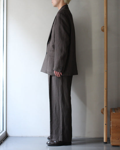 ssstein/VIS/LI/RA TWILL SINGLE BREASTED BLAZER "KHAKI BROWN"