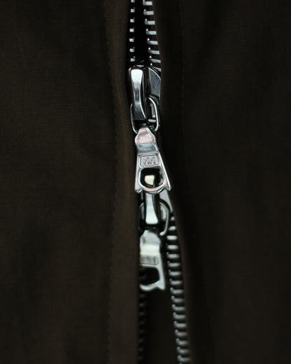 ssstein/DETATCHABLE COLLAR RESIN-FINISH COTTON JACKET  "KHAKI"