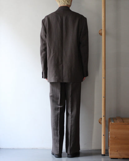 ssstein/VIS/LI/RA TWILL SINGLE BREASTED BLAZER "KHAKI BROWN"