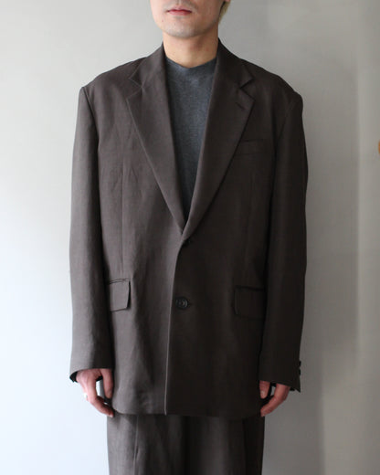 ssstein/VIS/LI/RA TWILL SINGLE BREASTED BLAZER "KHAKI BROWN"