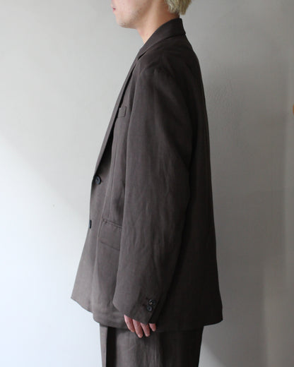 ssstein/VIS/LI/RA TWILL SINGLE BREASTED BLAZER "KHAKI BROWN"