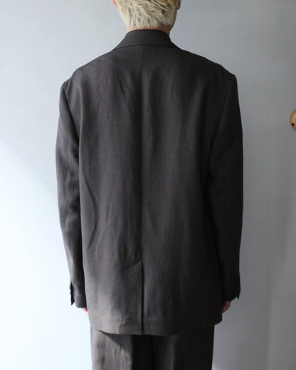 ssstein/VIS/LI/RA TWILL SINGLE BREASTED BLAZER "KHAKI BROWN"
