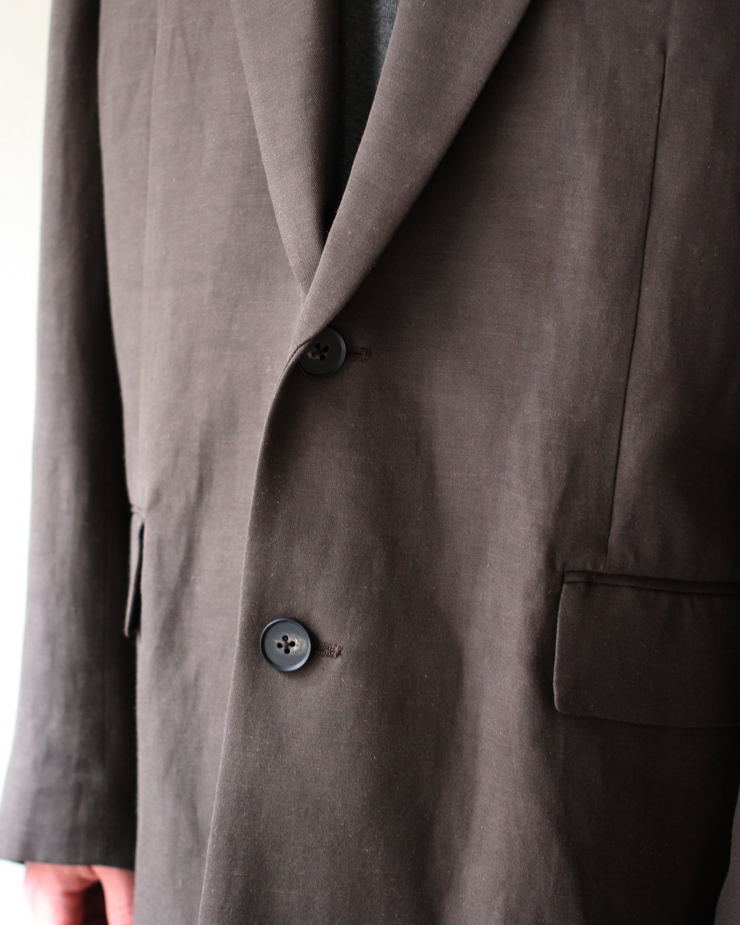 ssstein/VIS/LI/RA TWILL SINGLE BREASTED BLAZER "KHAKI BROWN"
