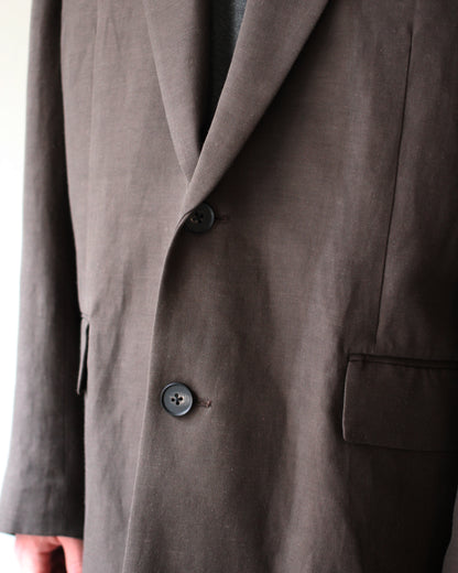 ssstein/VIS/LI/RA TWILL SINGLE BREASTED BLAZER "KHAKI BROWN"