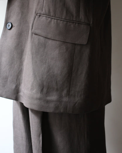 ssstein/VIS/LI/RA TWILL SINGLE BREASTED BLAZER "KHAKI BROWN"