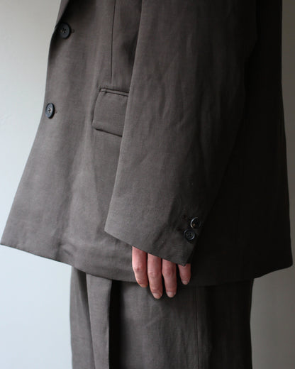 ssstein/VIS/LI/RA TWILL SINGLE BREASTED BLAZER "KHAKI BROWN"