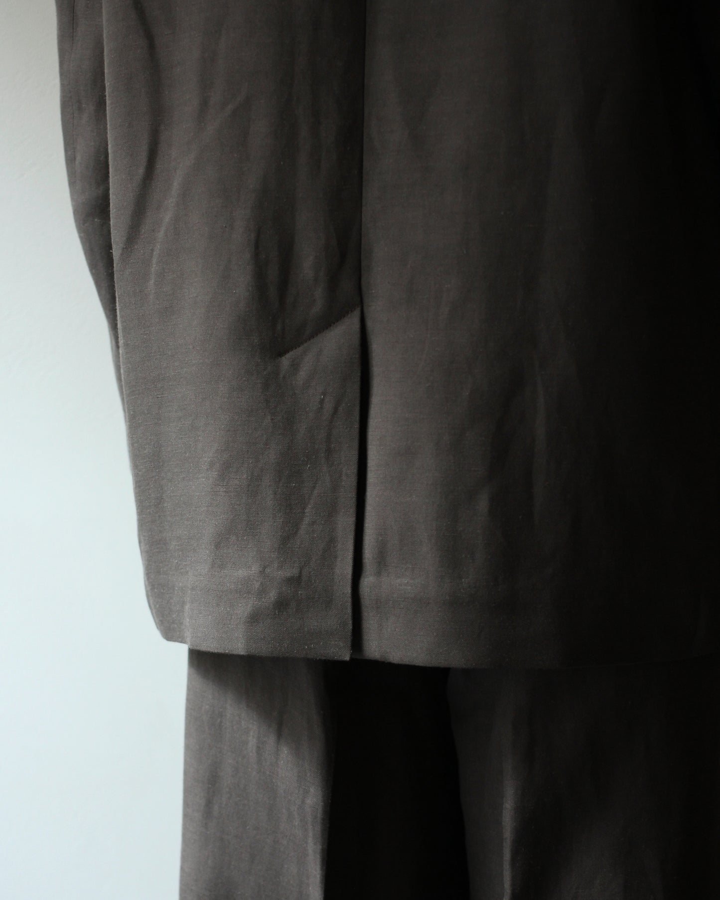 ssstein/VIS/LI/RA TWILL SINGLE BREASTED BLAZER "KHAKI BROWN"