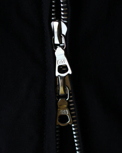 ssstein/DETATCHABLE COLLAR RESIN-FINISH COTTON JACKET  "BLACK"