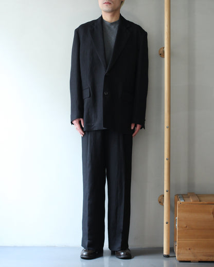 ssstein/VIS/LI/RA TWILL SINGLE BREASTED BLAZER "BLACK"
