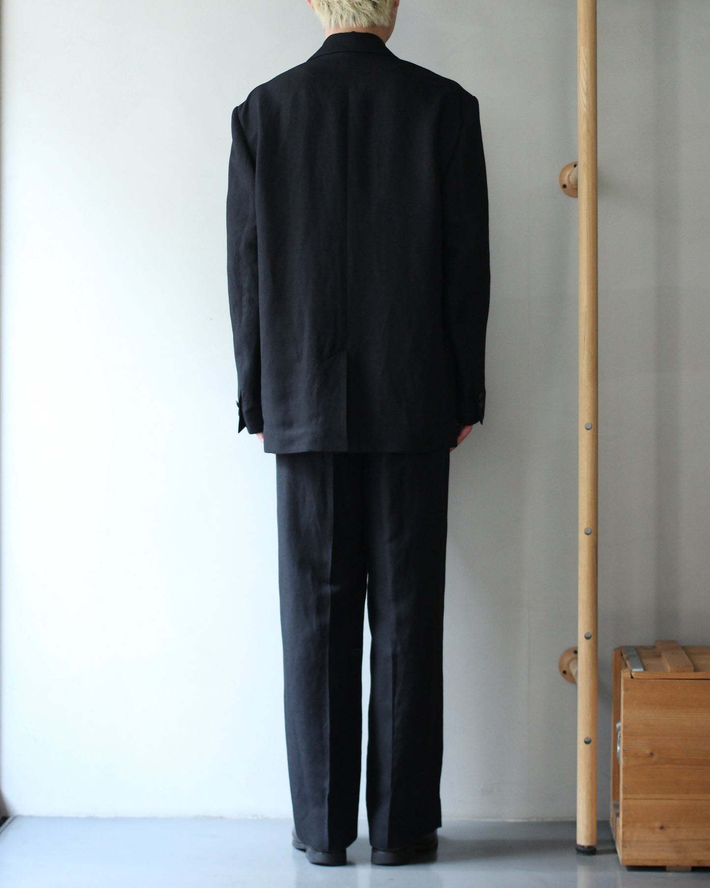 ssstein/VIS/LI/RA TWILL SINGLE BREASTED BLAZER "BLACK"