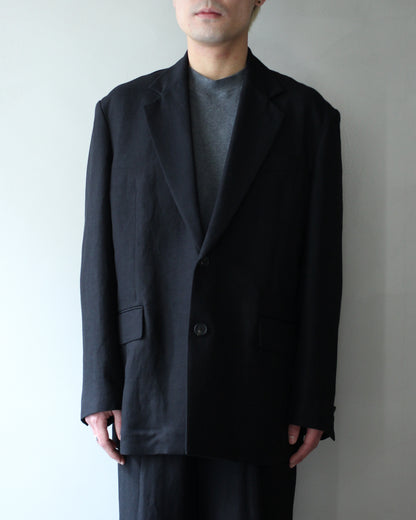 ssstein/VIS/LI/RA TWILL SINGLE BREASTED BLAZER "BLACK"