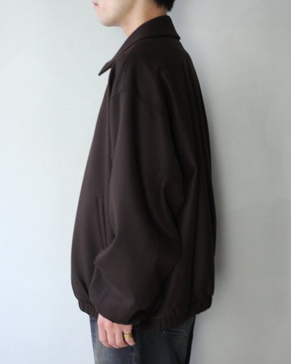 ssstein/MELTON OVERSIZED ZIP JACKET "GREY BROWN"