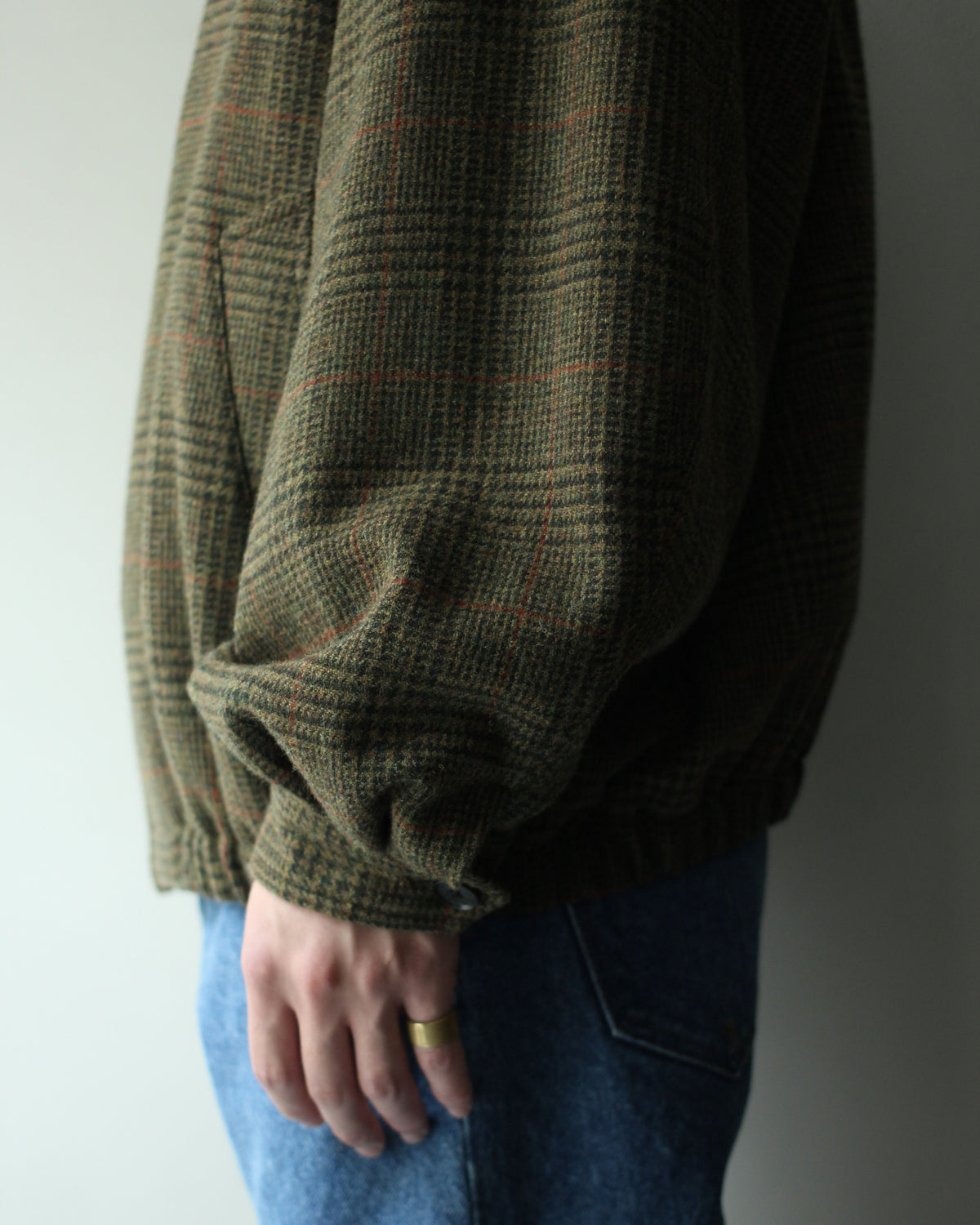 ssstein/DETATCHABLE COLLAR BRITISH TWEED JACKET  "TWEED CHECK"