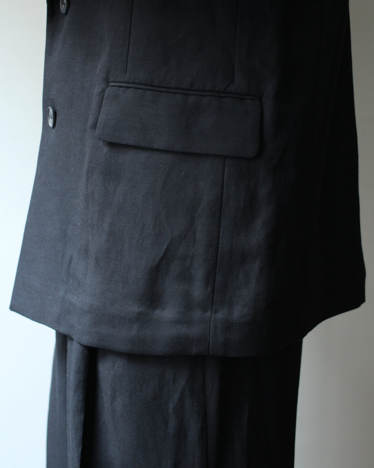 ssstein/VIS/LI/RA TWILL SINGLE BREASTED BLAZER "BLACK"