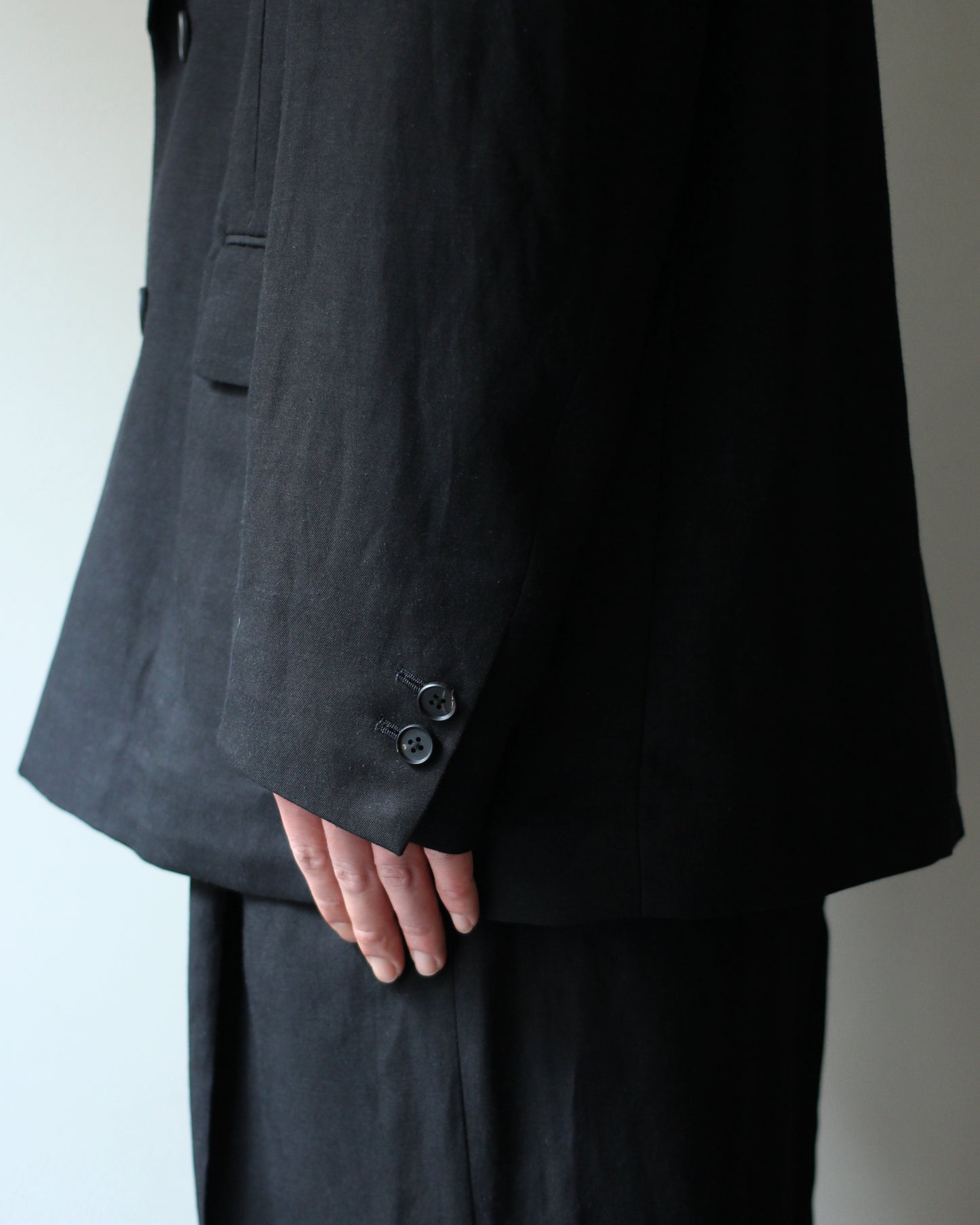ssstein/VIS/LI/RA TWILL SINGLE BREASTED BLAZER "BLACK"