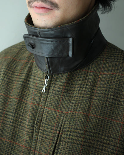 ssstein/DETATCHABLE COLLAR BRITISH TWEED JACKET  "TWEED CHECK"
