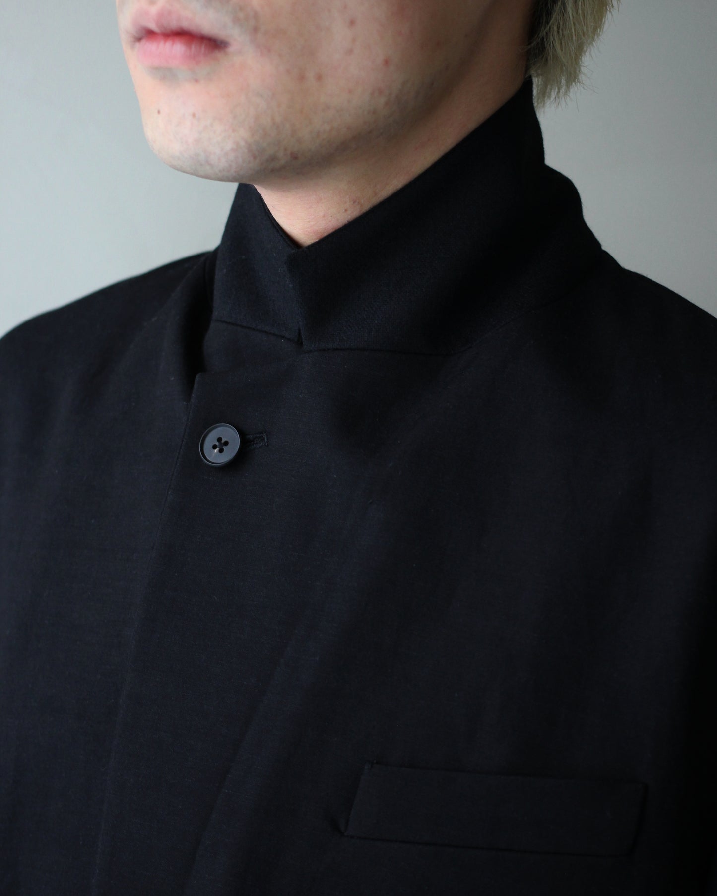 ssstein/VIS/LI/RA TWILL SINGLE BREASTED BLAZER "BLACK"