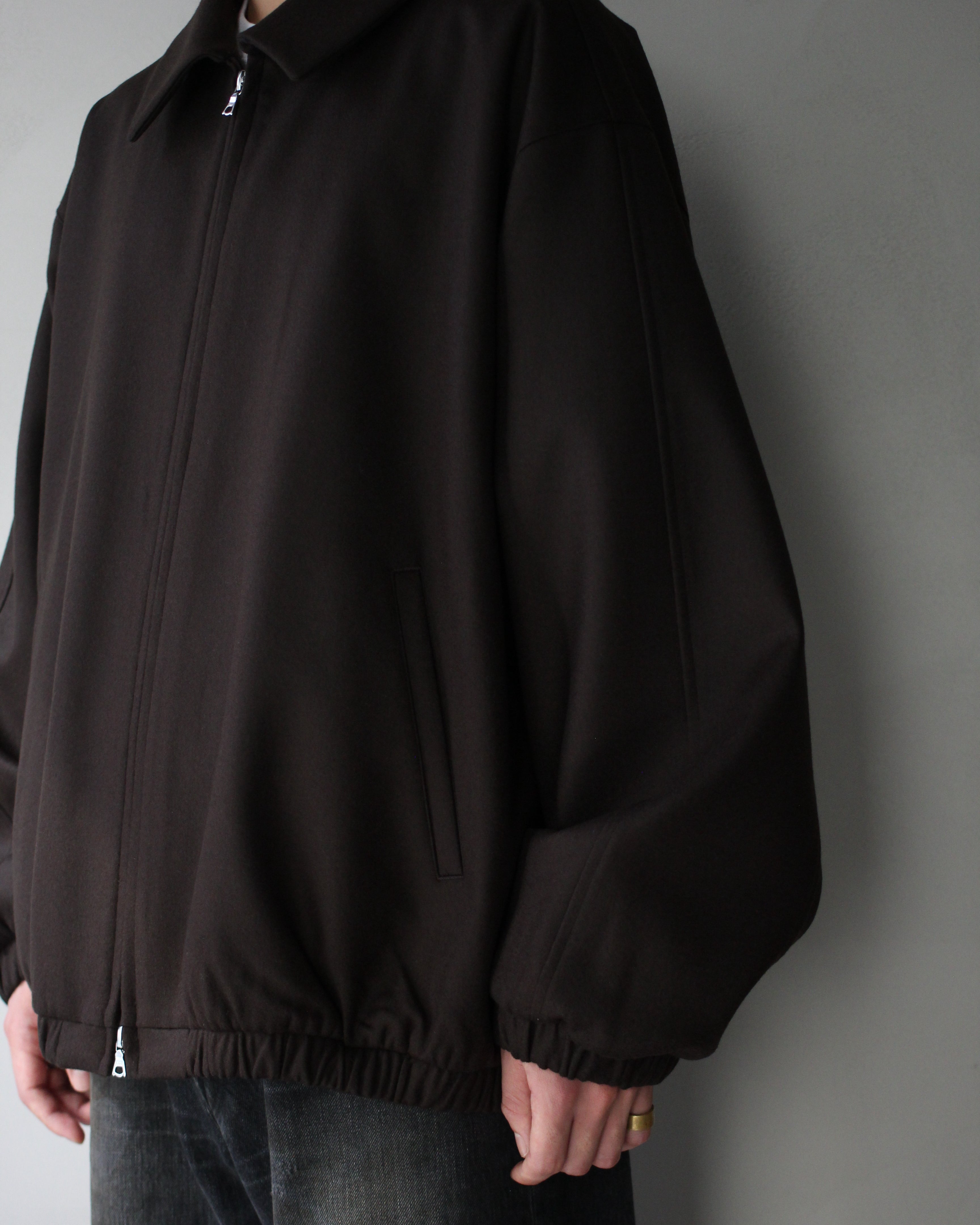 ssstein/MELTON OVERSIZED ZIP JACKET 