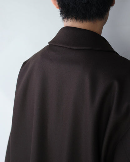 ssstein/MELTON OVERSIZED ZIP JACKET "GREY BROWN"