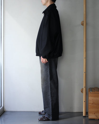 ssstein/MELTON OVERSIZED ZIP JACKET "BLACK"