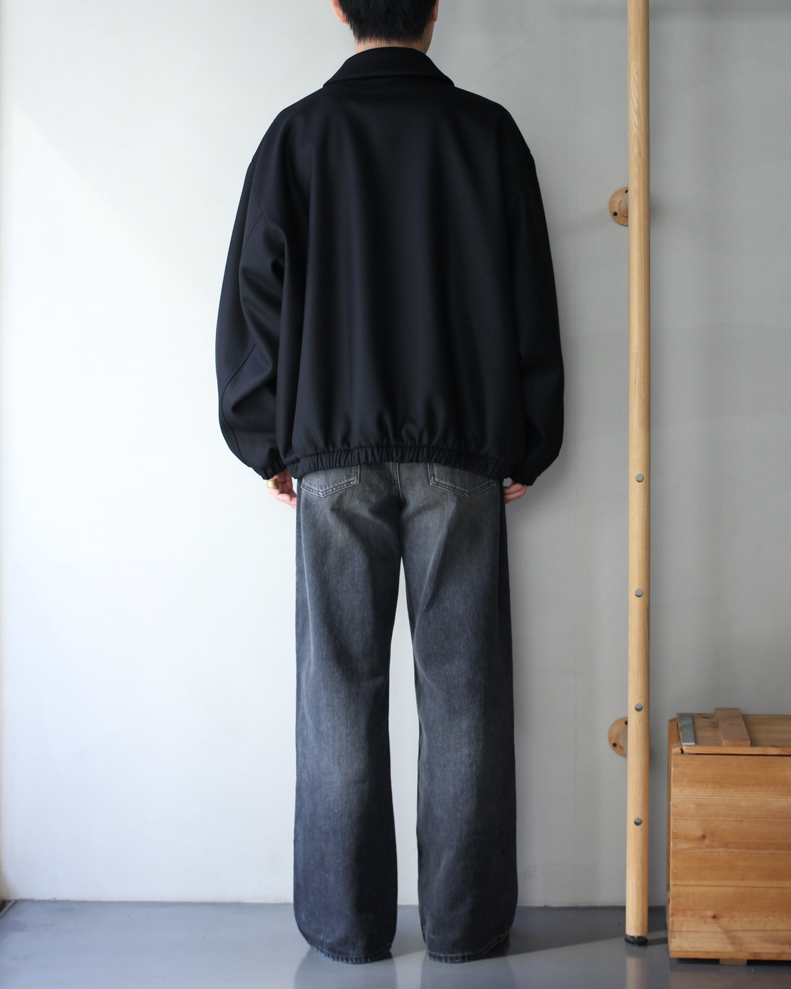 ssstein/MELTON OVERSIZED ZIP JACKET 