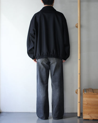 ssstein/MELTON OVERSIZED ZIP JACKET "BLACK"
