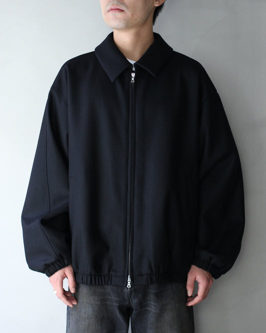 ssstein/MELTON OVERSIZED ZIP JACKET "BLACK"
