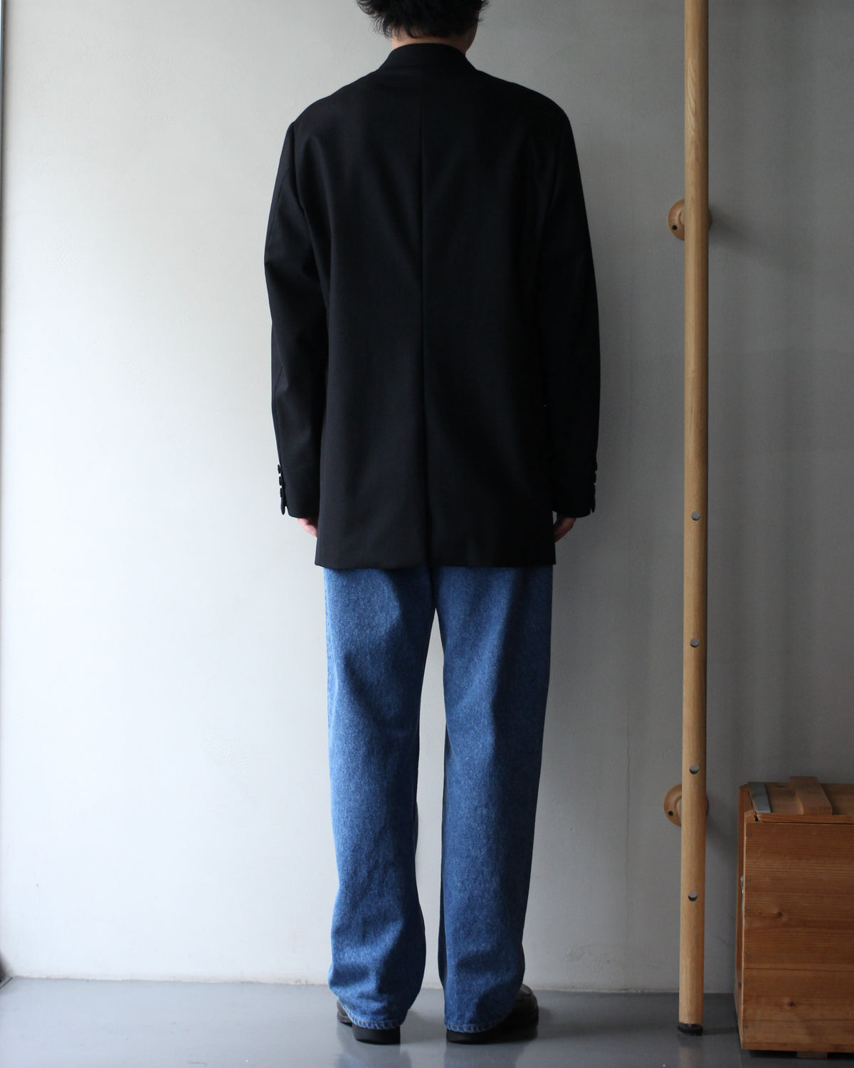 ULTERIOR/W/CASH PANAMA CLOTH DB JKT "BLACK"