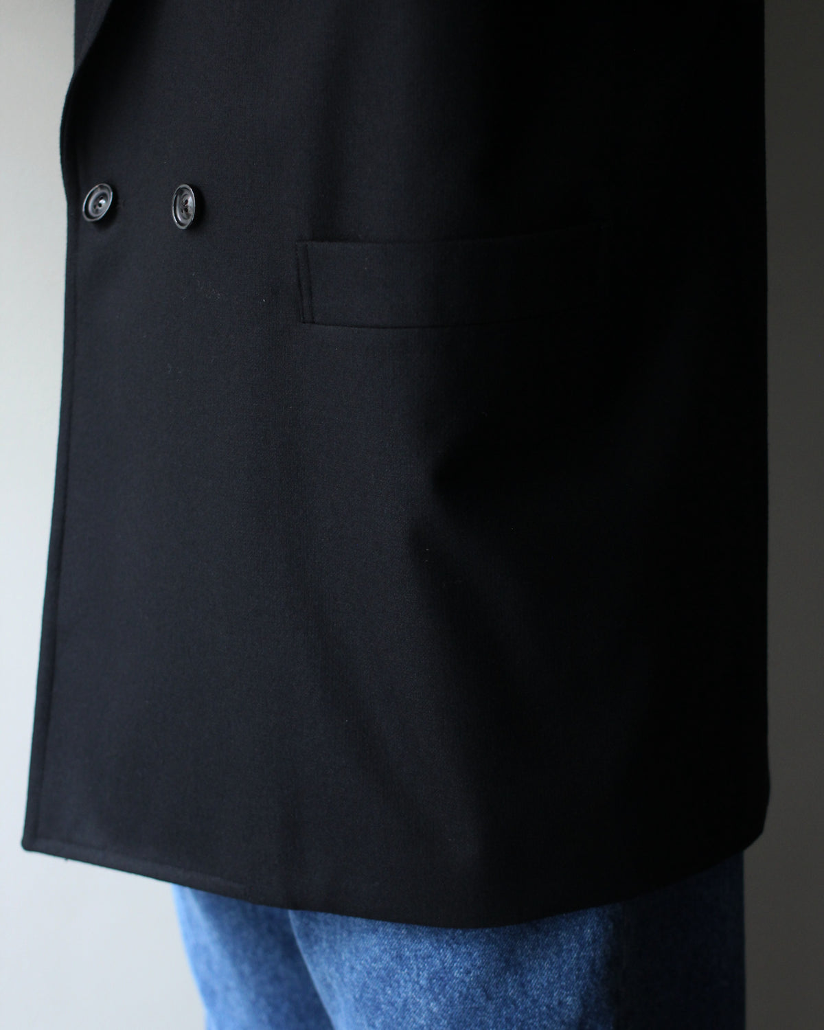ULTERIOR/W/CASH PANAMA CLOTH DB JKT "BLACK"