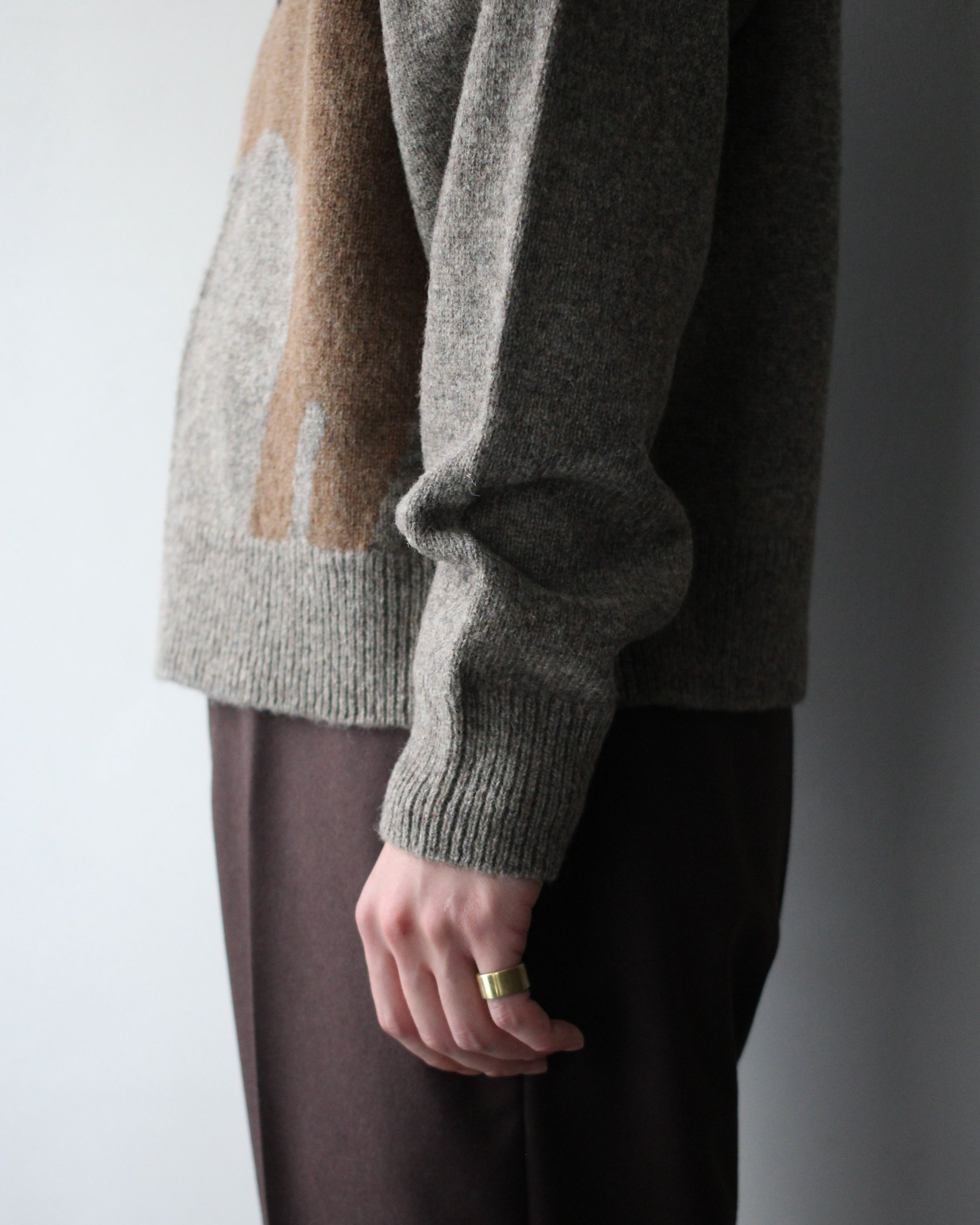MATSUFUJI/Wool Cardigan Caribou Knit 