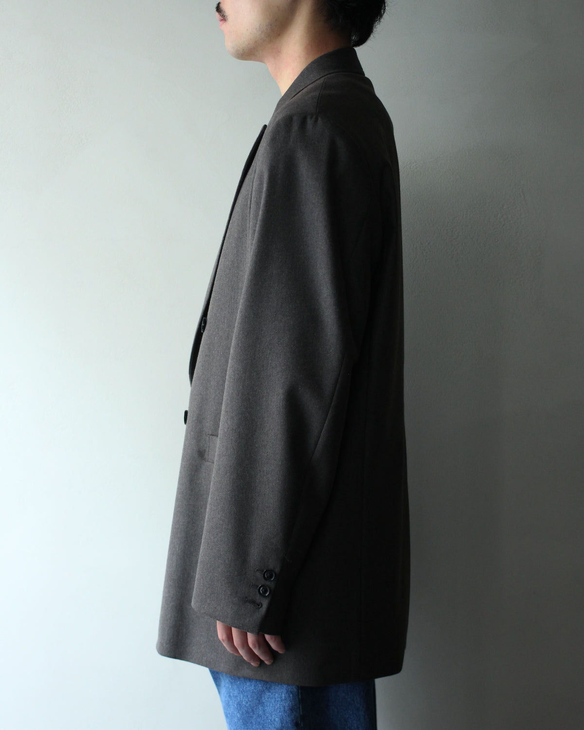 ULTERIOR/W/CASH PANAMA CLOTH DB JKT "DUST GREY"