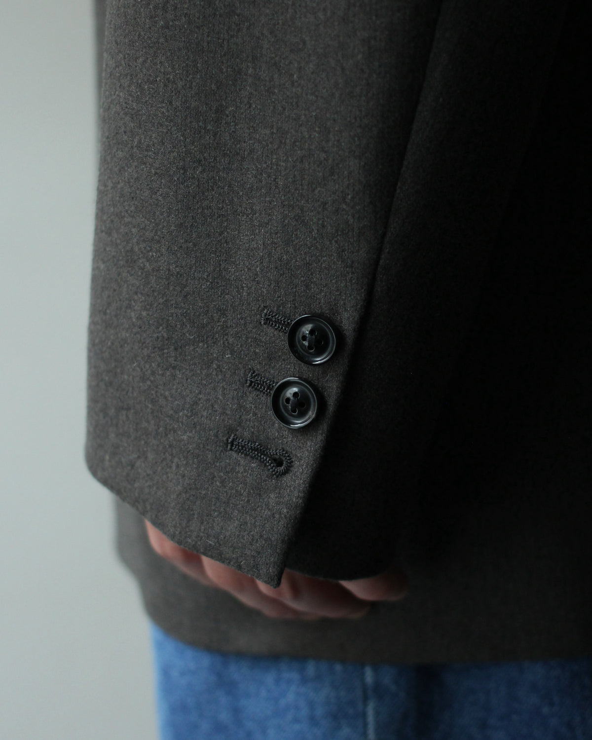 ULTERIOR/W/CASH PANAMA CLOTH DB JKT "DUST GREY"
