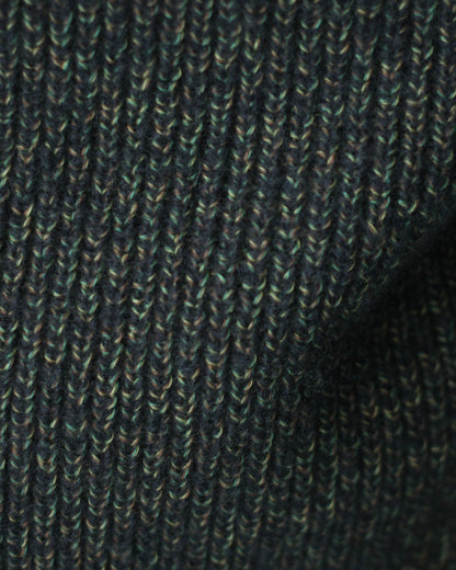 ULTERIOR/W/C MELANGE RIB HALF ZIP KNIT "MOSS"