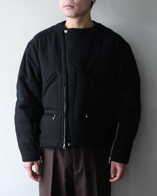 MATSUFUJI/Milling Wool Padding Jacket "BLACK"