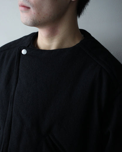 MATSUFUJI/Milling Wool Padding Jacket "BLACK"