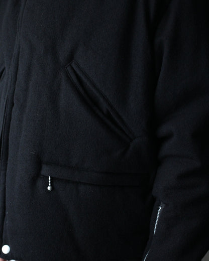 MATSUFUJI/Milling Wool Padding Jacket "BLACK"