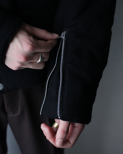 MATSUFUJI/Milling Wool Padding Jacket "BLACK"