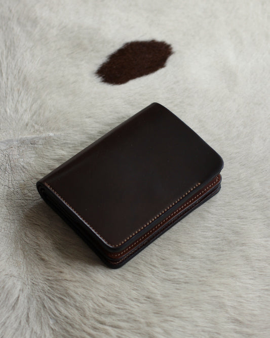 forme/Post wallet Cordovan×DOUBLE "Dark cognac×Brown"