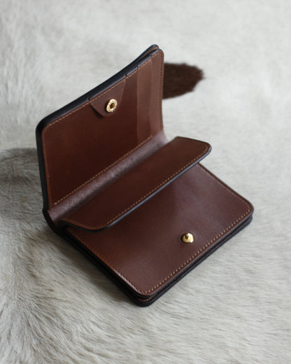 forme/Post wallet Cordovan×DOUBLE "Dark cognac×Brown"