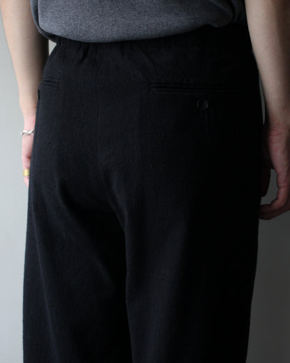 ULTERIOR/WASHED W/S STRIPE DRAWSTRING WIDE PANTS "BLACK"