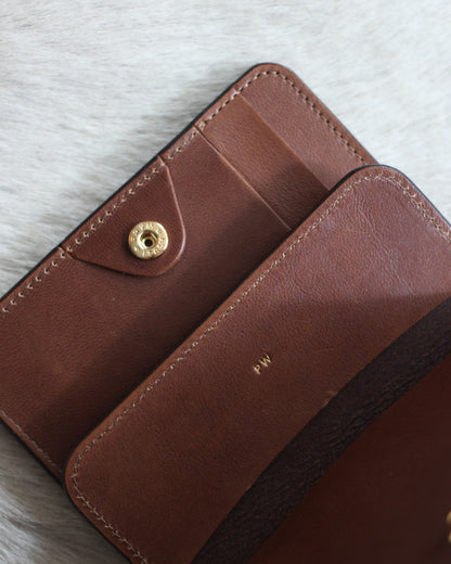 forme/Post wallet Cordovan×DOUBLE "Dark cognac×Brown"