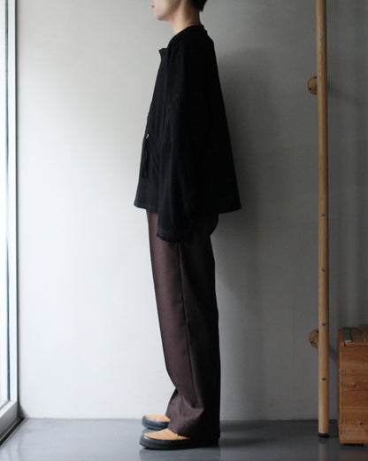 MATSUFUJI/Milling Wool Pullover Jacket "BLACK"