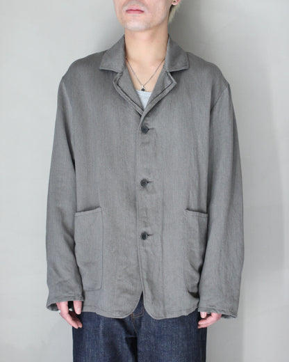 ULTERIOR/WASHED C/L CORKSCREW JKT "KHAKI GREY"