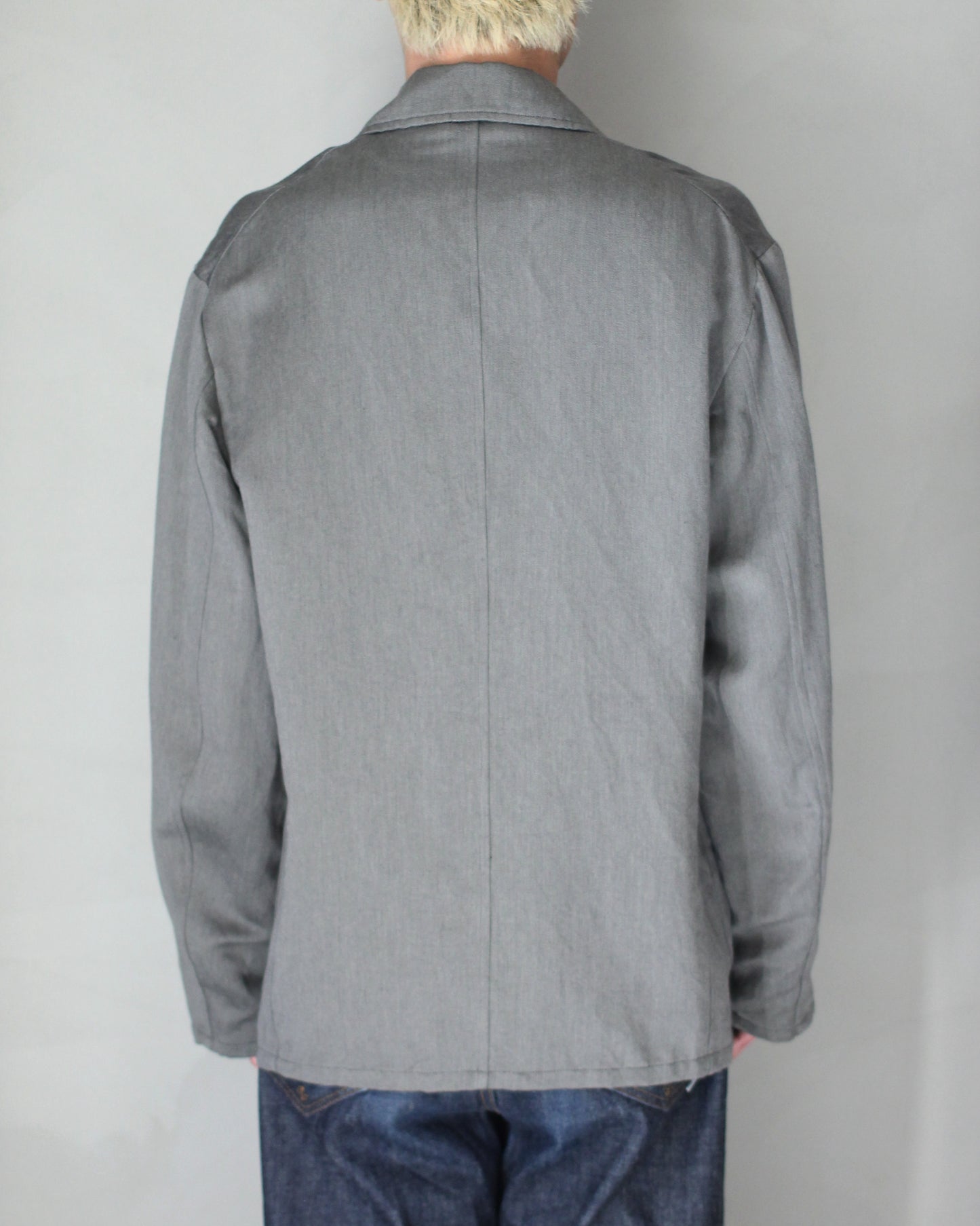 ULTERIOR/WASHED C/L CORKSCREW JKT "KHAKI GREY"